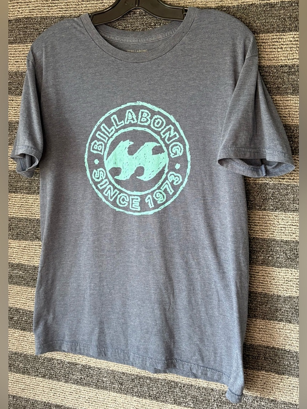 Billabong Men's Slate Blue Surfer T-Shirt Medium EUC